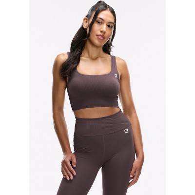 Peloton Women's Seamless Square Neck Bra, Raisin, XL/XXL