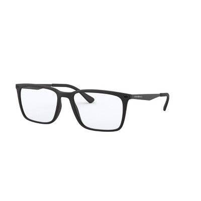 Emporio Armani EA3169 55mm Male Rectangle Eyeglasses - prescription-ready