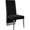 Porsha 19"H Velvet Dining Chair in Black (Set of 2)-Meridian Furniture - 4 of 4