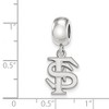 Black Bow Jewelry Sterling Silver Florida State Seminoles NCAA Bead Charm - 3 of 4