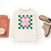 The Juniper Shop Lucky Clover Checkered Youth Long Sleeve Tee - 2 of 3