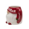 Pfaltzgraff Figural Gnome Mug, 16 Oz. Novelty Dolomite Cup - Whimsical Red & White Drinkware with Bearded Quirky Design, Cute Collectible - 3 of 4