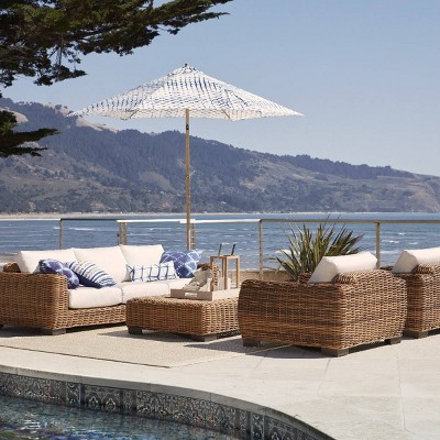 Eldridge Wicker 4pc Patio Conversation Set with Sunbrella Cushions - Smith & Hawken™