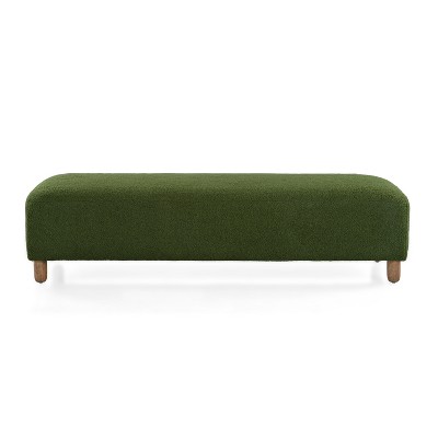 VYNXARIA Dark Green Rectangular Ottomans and Benches - 250 lbs Capacity, Versatile and Stylish Design