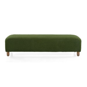 VYNXARIA Dark Green Rectangular Ottomans and Benches - 250 lbs Capacity, Versatile and Stylish Design - 1 of 4