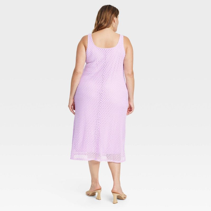 Women's Crochet Tank Midi Dress - Ava & Viv™, 3 of 5