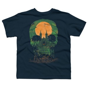 Boy's Design By Humans Skull Grave By designpro44 T-Shirt - 1 of 3