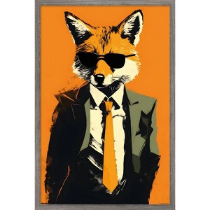 Trends International Andreas Magnusson - Fox In a Suit Framed Wall Poster Prints - 1 of 4
