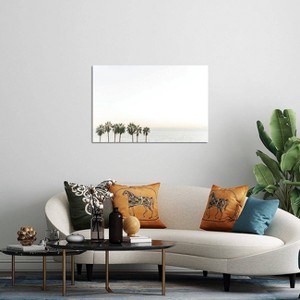 iCanvas Palm Trees California Beach Print by lovelylittlehomeco Canvas Print Wall Art - 1 of 3