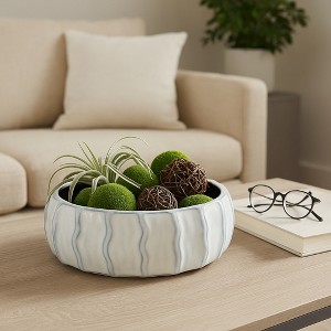 Textured Sea Urchin Decorative Bowl for Coffee Table - Stylish Centerpiece Table Decorations and Living Room for Home Decor Accents - 4", White - 1 of 4