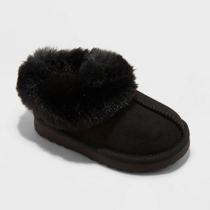 Toddler Piper Faux Fur Cuff Scuff Slippers - Cat & Jack™ - 1 of 4