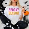 Spooky Season Bright Distressed - Women's Garment Dyed Graphic T-Shirt - 3 of 4