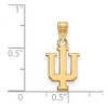Black Bow Jewelry 14k Yellow Gold Indiana Hoosiers NCAA Small Pendant - 2 of 3