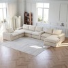 Oversized Corduroy Cloud 6-Module Sectional Sofa with Chaise, U-Shaped Modern Upholstered Sofa, Neck Pillows, High-Density Foam, No Assembly Needed - 2 of 4