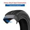 Trailer Tire Wheel Assembly, 4.80-8 Trailer Tire - Set of 2 6-Ply Load Range C Tires on 4 Lug 4'' White Spoke Rims - 3 of 4