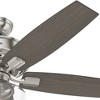 Hunter 52" Bennett Lighted Ceiling Fan Brushed Nickel with Grey Walnut/Light Grey Oak Blades and Integrated LED Light - 2 of 4