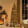 Yaheetech 6Ft/7.5Ft Prel-lit Artificial Christmas Tree with Warm White Lights, Green - 2 of 4
