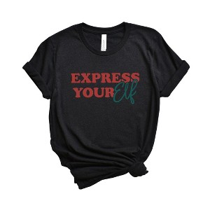Simply Sage Market Women's Express Your Elf Short Sleeve Graphic Tee - 1 of 4