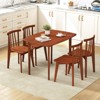 Tangkula 43" Rectangular Wooden Dining Table for 2-4 People w/Rubber Wood Legs - 4 of 4