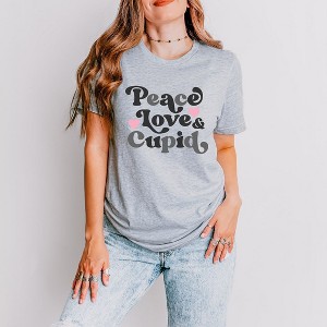 Simply Sage Market Women's Peace Love and Cupid Short Sleeve Graphic Tee - 1 of 4