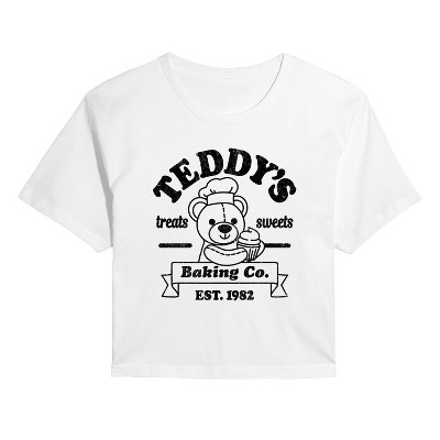 Women's - Instant Message - Teddys Baking Co Cropped Graphic T-Shirt