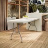 AZL1 Life Concept Folding Table 6 FT Easy-Carry Handle Dent-Scratch Resistant Powder Coated Legs for Office School Home, White, 39"*31"*4" - 2 of 4