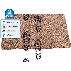 5 Star Super Deals Magic Super Absorbent Cleaning Fast Drying Step Mat - Non Slip Washable Doormat - 18" x 28" - 2pc - 1 of 4