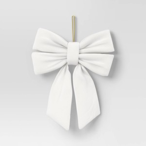 12" Christmas Velvet Bow White - Wondershop™ - 1 of 3