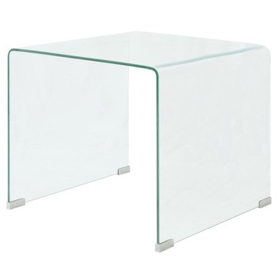 vidaXL Coffee Table Clear Tempered safety glass Small Modern