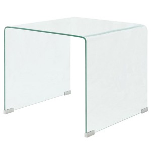 vidaXL Coffee Table Clear Tempered safety glass Small Modern - 1 of 4