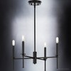 Urban Ambiance Luxury Contemporary Chandelier 10.375''H x 22.875''W,  Midnight Black Finish,  Parkes Collection, UHP4242 - 4 of 4