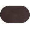 Alpine Collection Burgundy Stripe 100% Polypropylene Durable & Stain Resistant Double Sided Reversible Indoor Area Utility Oval Rug - 2 of 4