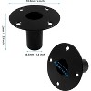 Paaaawaters Hordion 2 pcs Speaker Stand Top Bracket, 107 * 80mm/4.21 * 3.15 Inch Metal Speaker Mounts Hat, Black Studio Speaker Mount for Stand Pole - 2 of 4