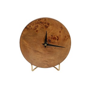VIP Wood 7.29 in. Brown Table Clock with Stand - 1 of 1
