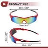 Unique Bargains Motorcycle Riding Goggles PC Tri-acetel for Outdoor Sports Dirt Bike ATV Red Silver Tone Lens Red Black Frame 1Set - 4 of 4