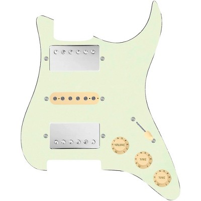 920d Custom HSH Loaded Pickguard for Stratocaster With Nickel Smoothie Humbuckers, Aged White Texas Vintage Pickups and S5W-HSH Wiring Harness Mint