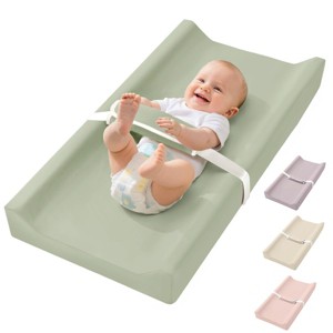 GOTGELIF Waterproof PU Foam Portable Baby Changing Pad with Safety Strap - 1 of 4