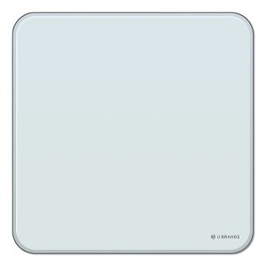 U Brands Cubicle Glass Dry Erase Board, 12 x 12, White Surface - 1 of 4