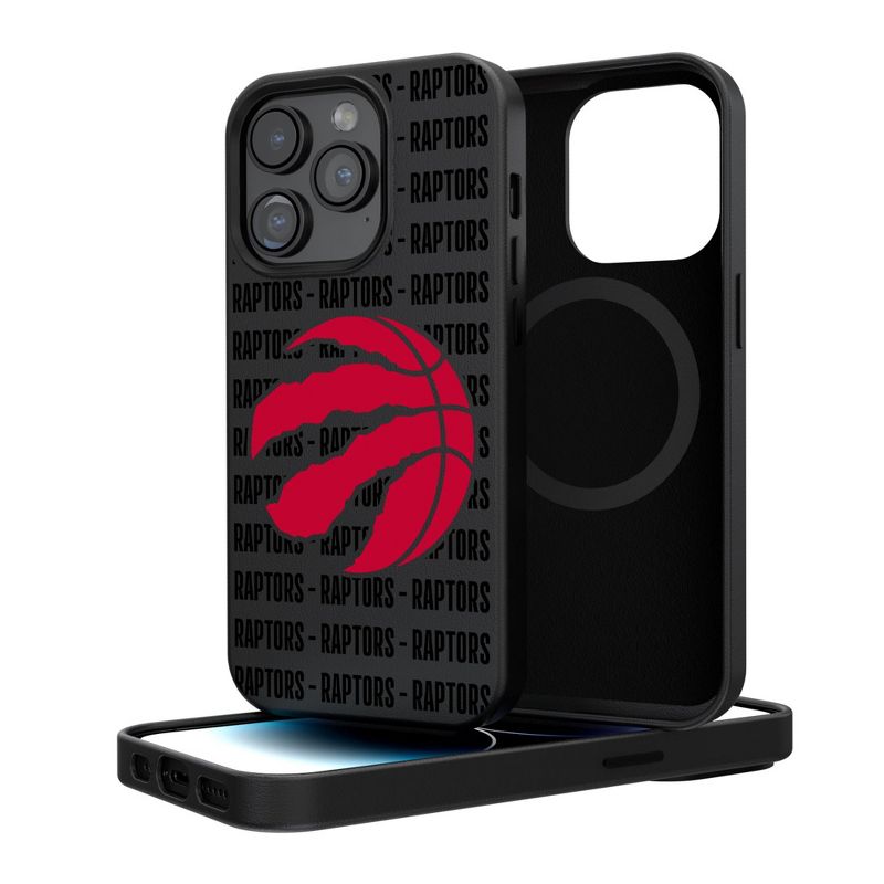 Keyscaper Toronto Raptors Text Backdrop Magnetic Phone Case, 1 of 8