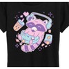 Women's - Instant Message - Kawaii Racoon Gamer Short Sleeve Graphic T-Shirt - 2 of 4