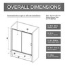 ORRD 60" x 62" Single Sliding Shower Door – Clear Tempered Glass with Black Stainless Steel Handle - 4 of 4