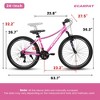 Kumasinova Women's Mountain Bike,7 Speed Bike with Shock Absorbing Front Fork,V-Brakes,2.125" W Tires,Bicycle for Women & Teens Outdoor Adventure - 3 of 4