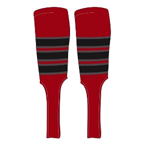 MK Socks Traditional Baseball Stirrups Pattern C-9 Red, Graphite, Black (L) - 1 of 2