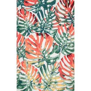 Nuloom Contemporary Floral Janice Indoor/Outdoor Patio Area Rug - 1 of 4