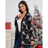 Clearlove Women’s Ugly Christmas Cardigan Jacket Long Sleeve Open-Front Holiday Coat - 3 of 4