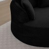 Sapphtopaz Modern Round Bean Bag Chair for Adults&Kids Corduroy Boneless Sofa with 3 Pillows Comfy Single Cloud Couch for Living Room, Bedroom - 2 of 4