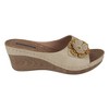 GC Shoes Naples Flower Comfort Slide Wedge Sandals - 2 of 4
