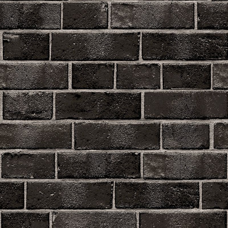 Tempaper Brick Self-Adhesive Removable Wallpaper Black, 1 of 5