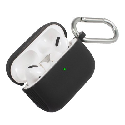 Insten Case Compatible with AirPods Pro - Protective Silicone Skin Cover with Keychain, Black