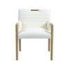 Meridian Furniture,Aimee Vegan Leather Dining Arm Chair - 3 of 4